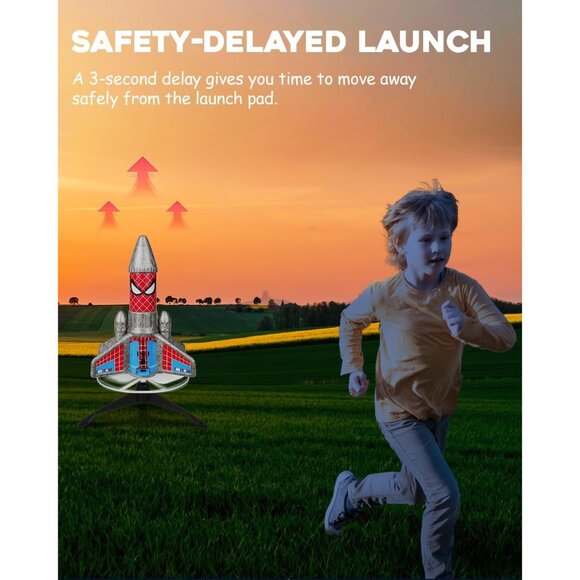 Rocket Launcher for Kids – 2nd Gen Upgraded Design, Electric Auto Launch, 200ft - Picture 5 of 7